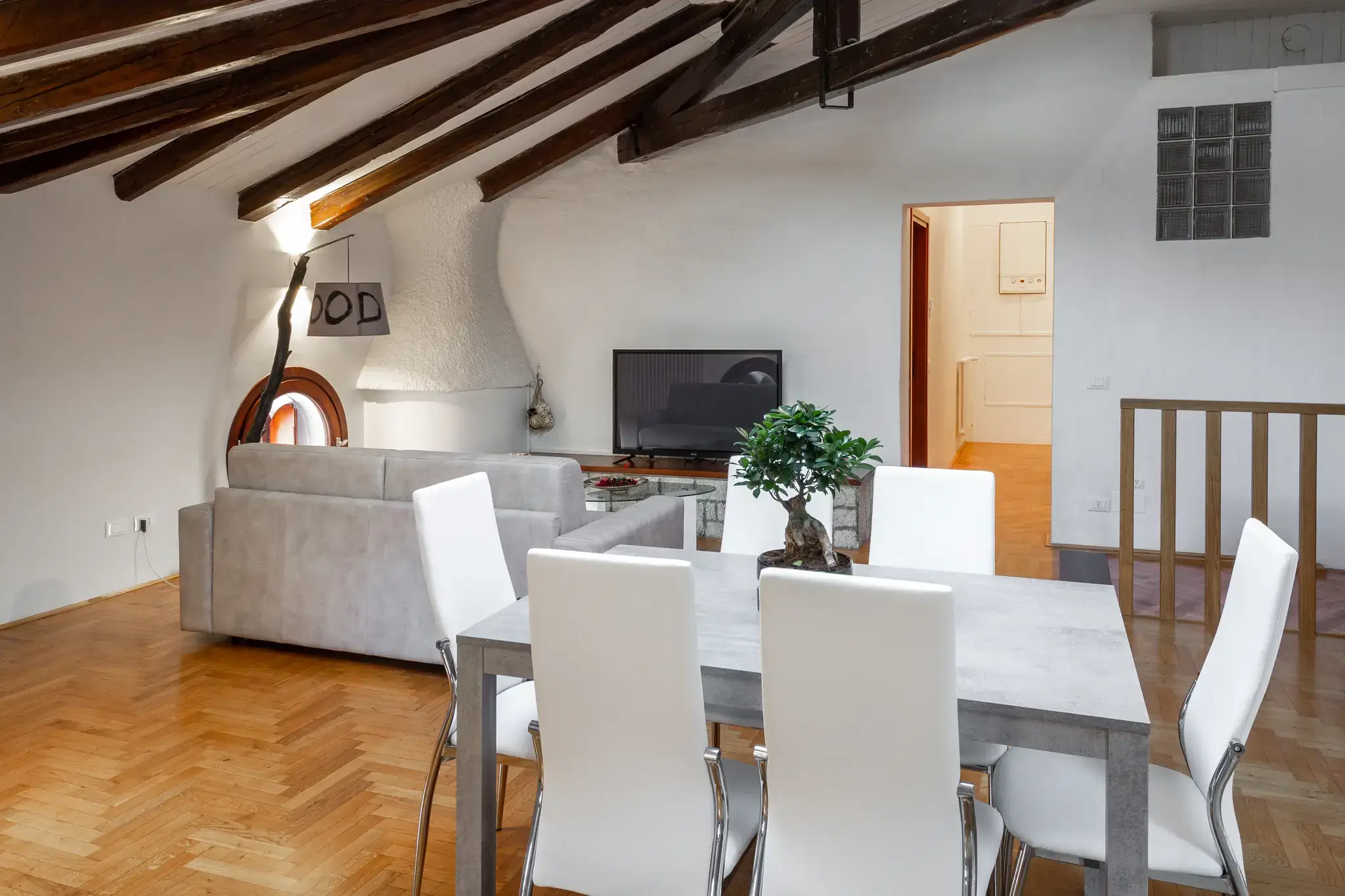 living room of Attic floor Venice apartment of venetianshores